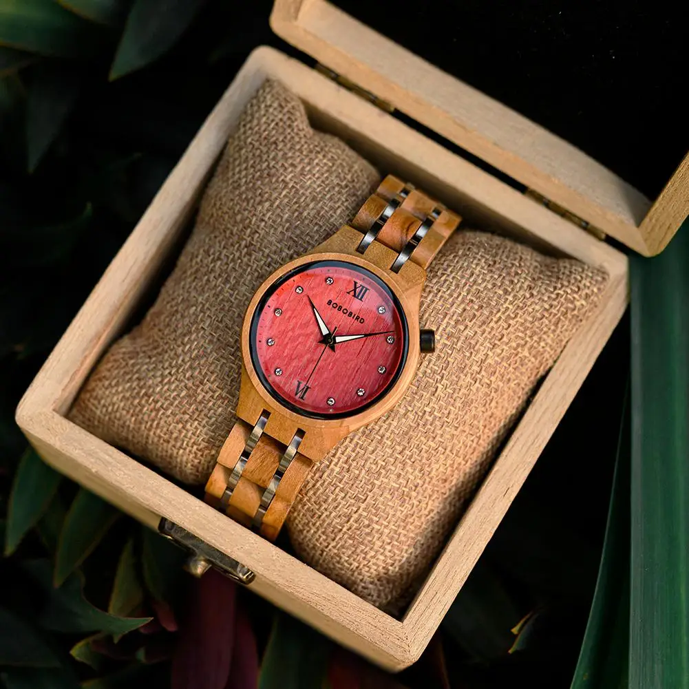 

Couples Watch BOBO BIRD New Natural Wooden Texture Women Wristwatch Luxury Casual Men Timepiece Japanese Movement Reloj Hombre