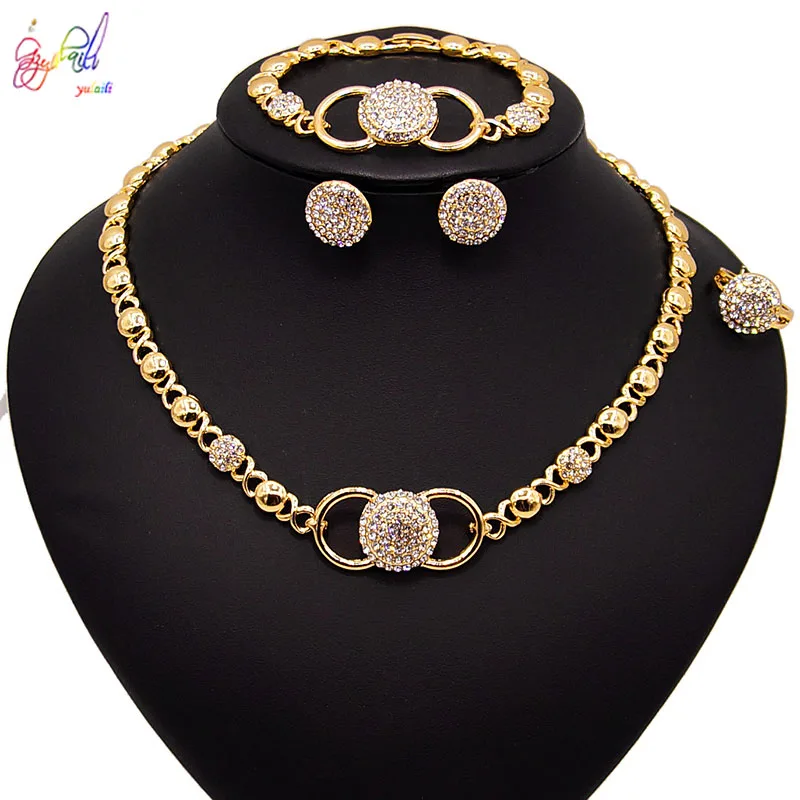 

Yulaili новейшая мода 18 позолоченный X в форме сердца ожерелье серьги-гвоздики браслет кольцо для женщин Изысканные Ювелирные наборы для вечер...