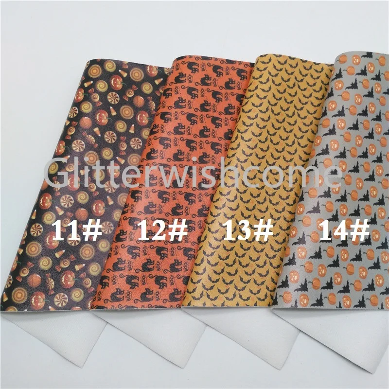 Glitterwishcome 21x29 см искусственная ткань размера A4 для Хэллоуина листы из