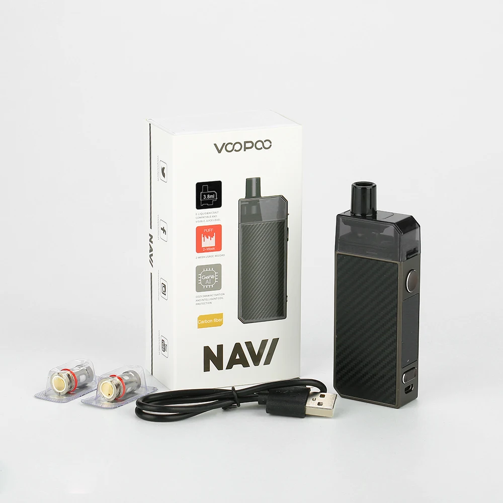 Оригинальный набор VOOPOO NAVI Pod 1500 мАч встроенный аккумулятор и 3 8 мл GENE.AI чип Ecig Vape Kit