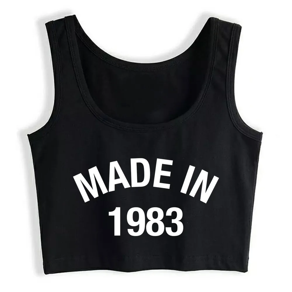 

Crop Top Women 1983 Harajuku Tank Top Women Anime Women Clothes