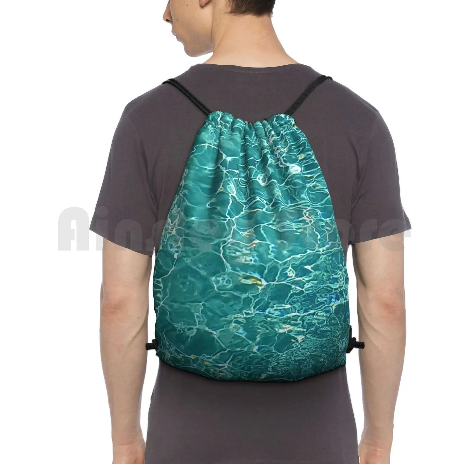 

Piscina Backpack Drawstring Bags Gym Bag Waterproof Acqua Piscina Mare Estate Tuffi Fresco Gioco Allegria Sport Azzurro