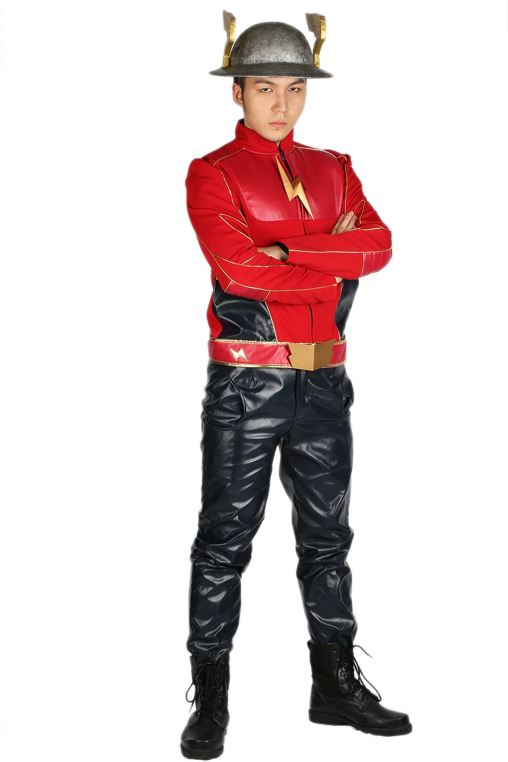 X-COSTUME распродажа 45% скидка флэш сезон 2 Джей костюм garrick для косплея и Хэллоуина подарок для фанатов высокого качества