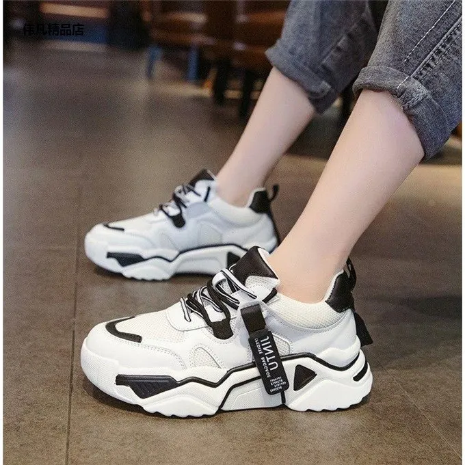 Женские кроссовки Новинка 2019 года модная женская спортивная обувь на толстой