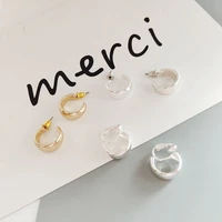 french simple bright surface daily small c shaped studs students no ear hole ear clip