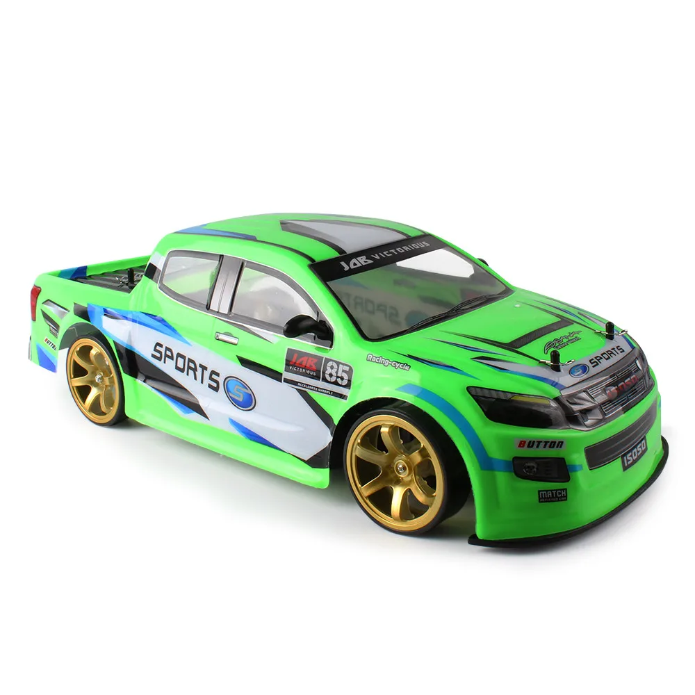 

1:10 70km/h 2.4G RC Car 4WD Double Battery High Power LED Headlight Racing Truck Drift Vehicle Stunt Car toys Model For Children