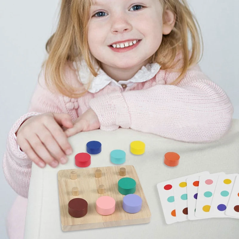 

Bottle Cap Matching Challenge Game Color Number Cognition Children Wooden Building Table Game Baby Early Education Toy