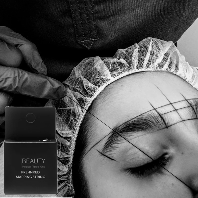 10 м тату-нить для бровей маркер точка предварительно Встраиваемая татуировка