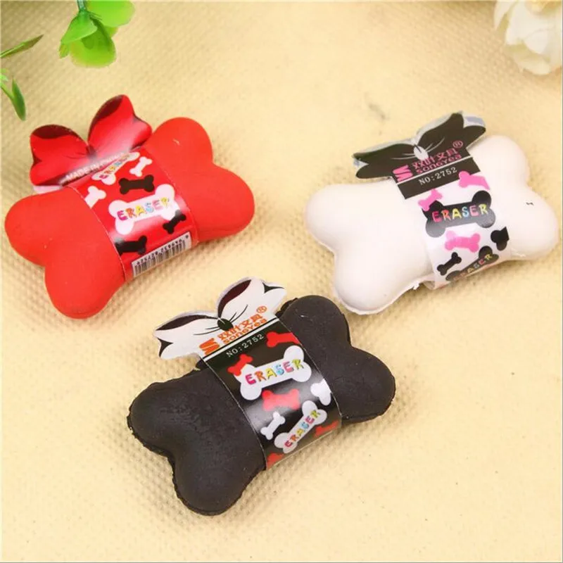 Ластики 24 шт./лот креативные ластики в форме кости школьные принадлежности