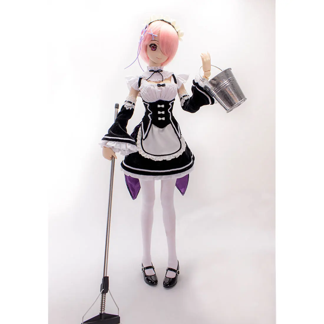 Косплей горничная наряд Ram & Rem Костюм для 1/3 BJD куклы (M грудь) без куклы| |