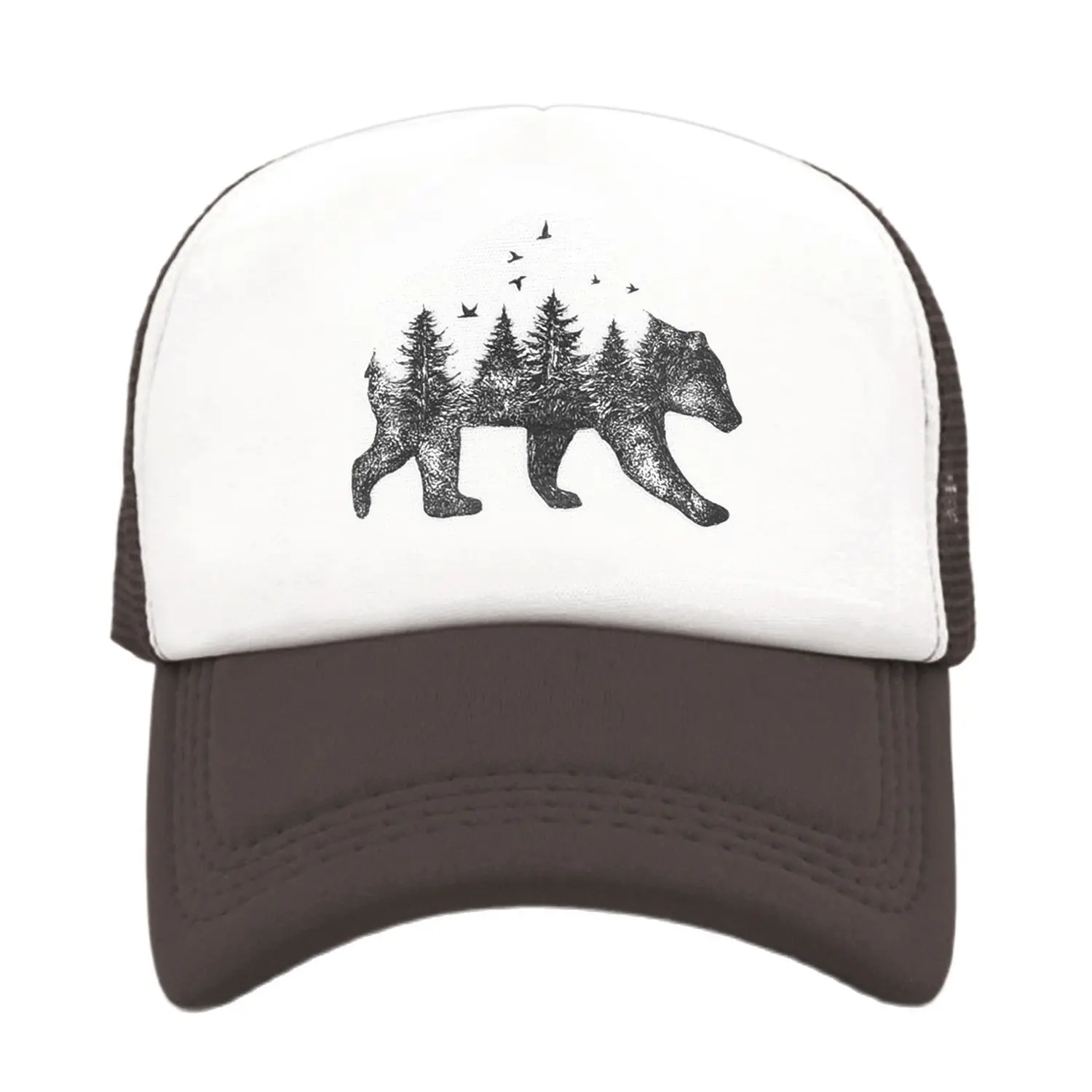 

Forest Bear Trucker Cap Hunt Hunting Cap Hat Hip Hop Men Women Hat Baseball Cap Cool Summer Mesh Caps
