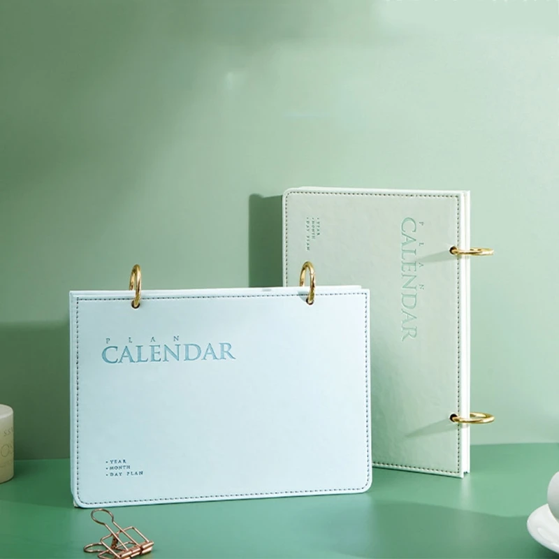 

50LA Standing Flip Desk Calendar Desktop Date Notepad Calendar Daily Schedule Planner