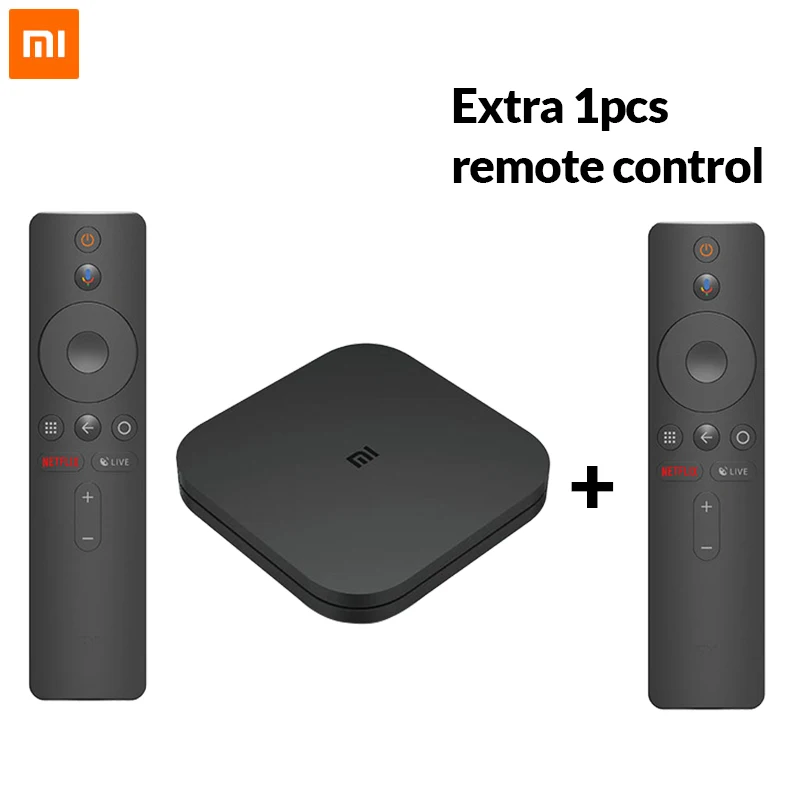 Add 1 Remote Control Глобальная версия Xiaomi mi ТВ-приставка S Android 8,1 2 Гб ОЗУ 8 Гб ПЗУ смарт-ТВ приставка 4K четырехъядерный HD mi WiFi Mali 450 1000Mbp плеер - Цвет: Add 1 Remote Control