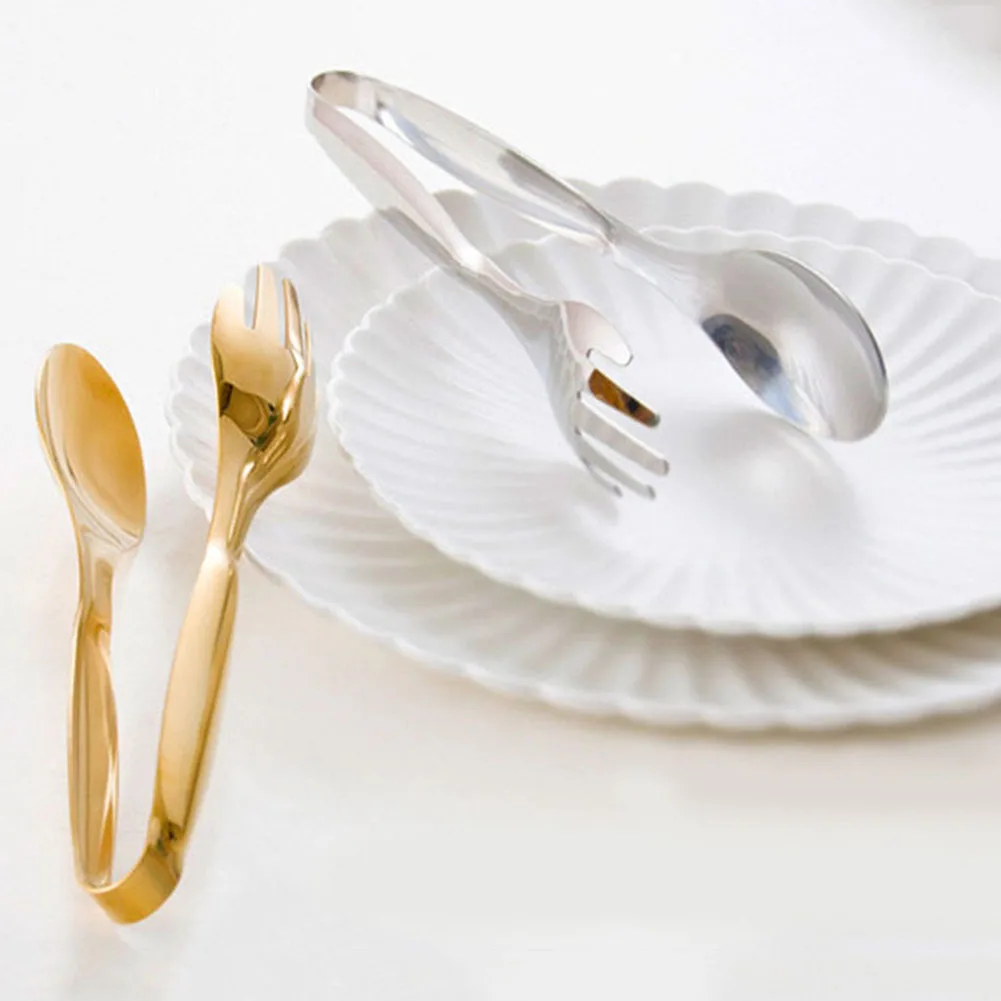 Пищевые Щипцы из нержавеющей стали золотистые и Серебристые кухонные