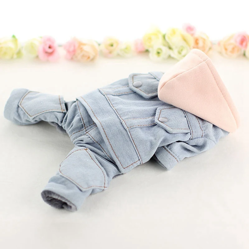 Pet утолщение 4 брюки с широкими штанинами теплая джинсовая куртка зима холодная