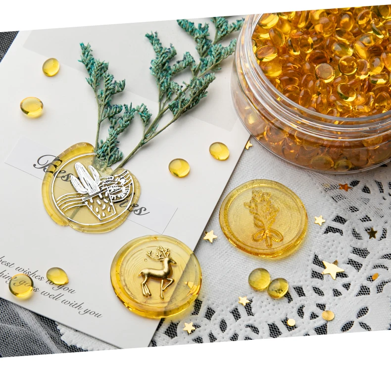 1 бутылочка прозрачная Янтарная восковая печать для запечатывания бусин