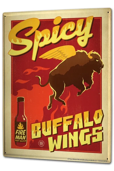 

Tin Sign Ravtive Vet Practice Hot Buffalo Wing Sauce Coffee Bar Decoration Home Decor