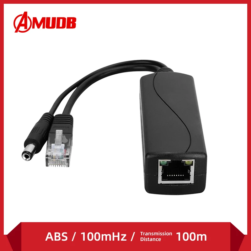 

ANUDB 48V to 12V 12W 24W POE Connectors Adapter Cable Splitter Injector Power Supply for Huawei for Hikvision