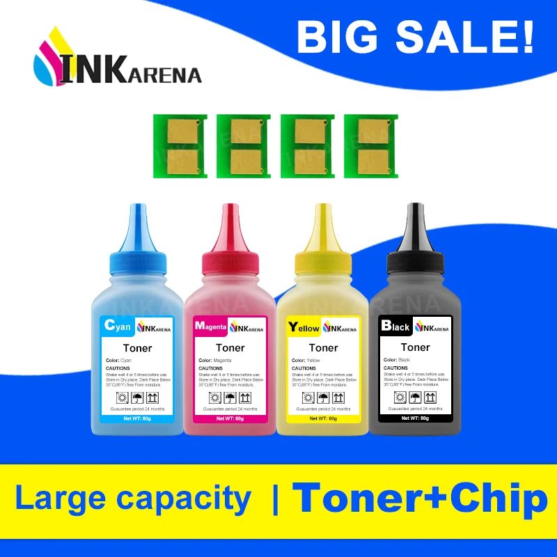 

4Pcs CE310 CE310A -313A 126A 126 Color Toner Powder For HP LaserJet Pro CP1025 M275 100 Color MFP M175a M175nw Toner Cartridge