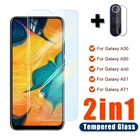 2в1 камера закаленное стекло для Samsung Galaxy A20 A20S A30S A50 A70 A40 A20E стекло экрана на Samsung A51 A71 A 70 A 50 A 51 glas