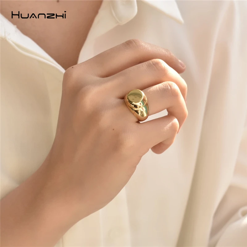 HUANZHI 2019 НОВЫЕ геометрические нерегулярные круглые уплотнения глянцевые золотые