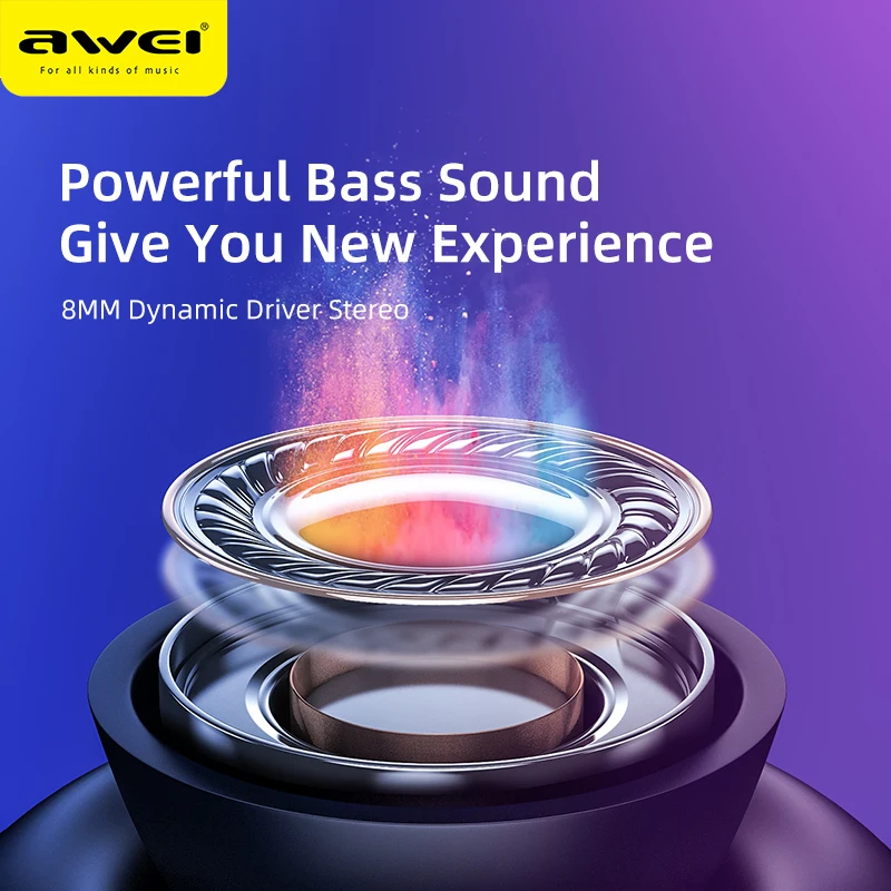 Awei T19 Handfree Bluetooth наушники гарнитура настоящие беспроводные TWS 5 0 для телефона
