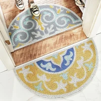 semicircle doormat silk loop non slip outside household entrances mat living room hallway pattern hot material door mat carpet