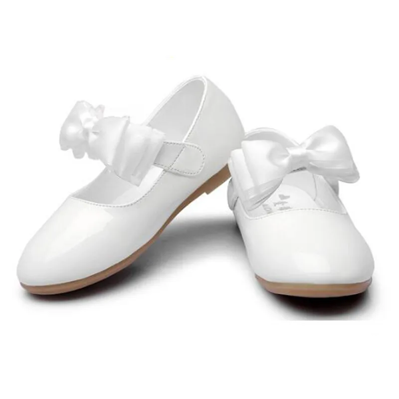 white Weoneit/детская кожаная женская обувь; сезон весна-осень; новое модное платье; 3 цвета; детская Свадебная обувь принцессы для девочек - Цвет: white