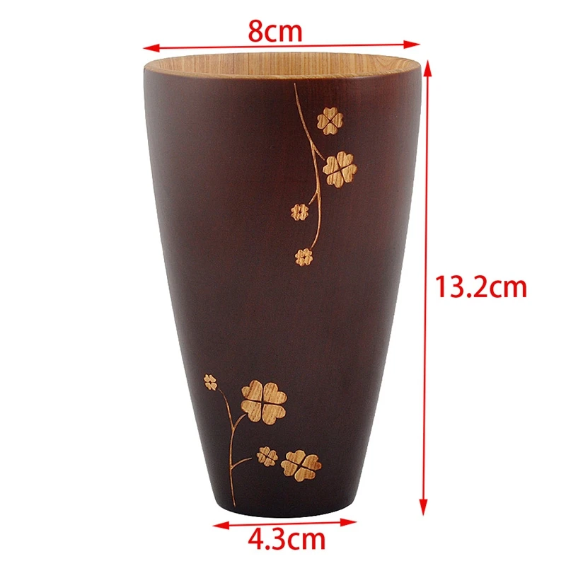 

Natural Water Cup Lemon Cup Carving Floral Art Cup Coffee Tea Wine Juice Milk Water Mug Holiday Gift