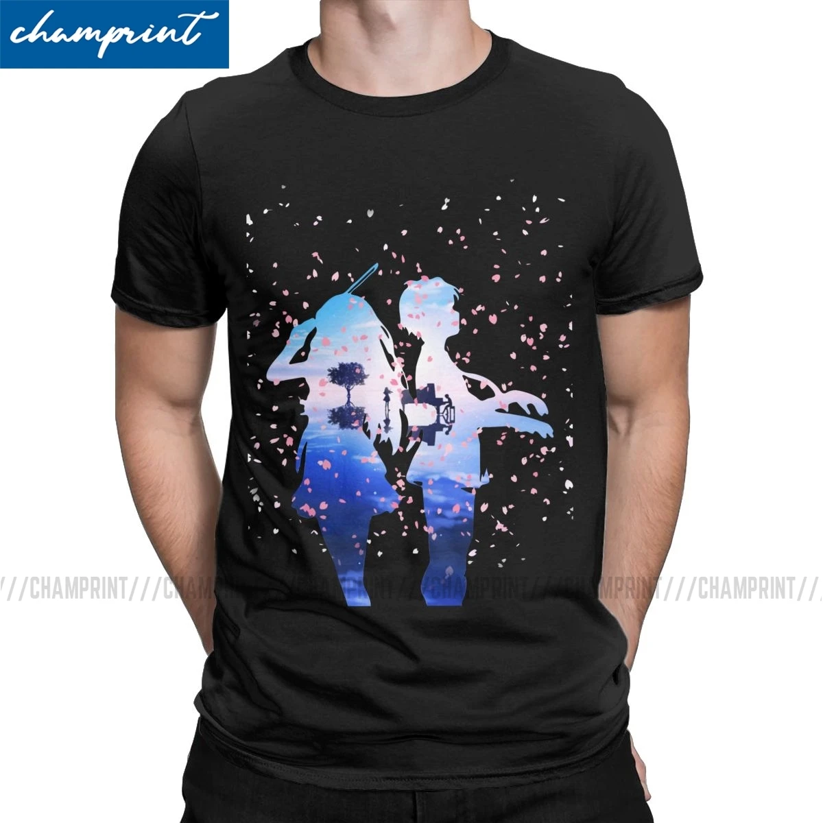 

Novelty Your Lie In April Shigatsu Wa Kimi No Uso Anime Kaori & Kousei T-Shirt Men T Shirt Anime Tee Shirt Classic