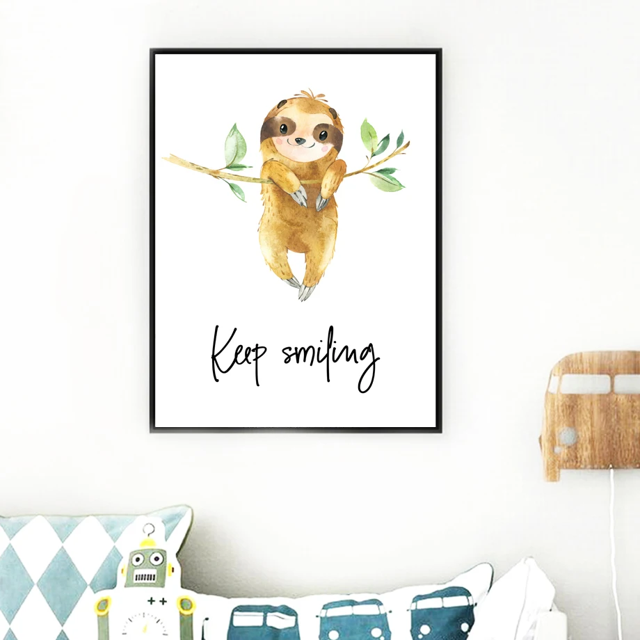 

Cartoon Animal Decoration Painting Cute Animal Children Room Canvas Painting Living Room Decoration Painting Home Decoration