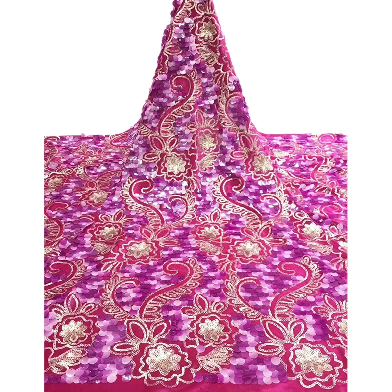 

Latest Great quality embroidered beautiful pattern with colorful beautiful sequins ARV2 beautiful velvet lace dress Fabric