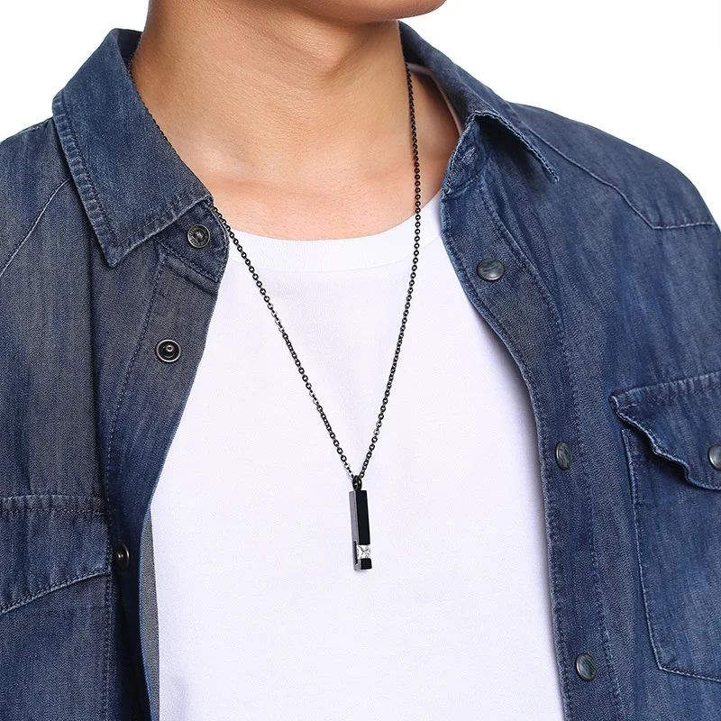 

FXM E2 necklace hot sell popular single man heart and Cylindrical dog hand shape lover gift