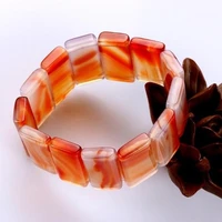 new chalcedony red agate floating flower hand row mens and womens simple and versatile hand string jewelry