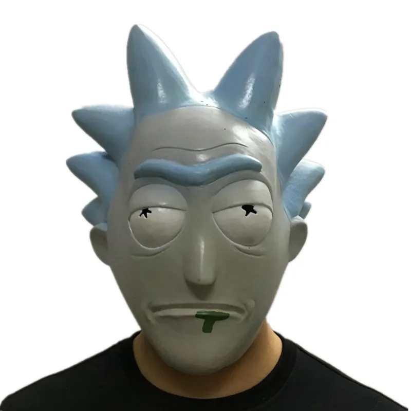 Аниме Рик костюмная маска косплей милые шлем Морти латекс смешное полное лицо