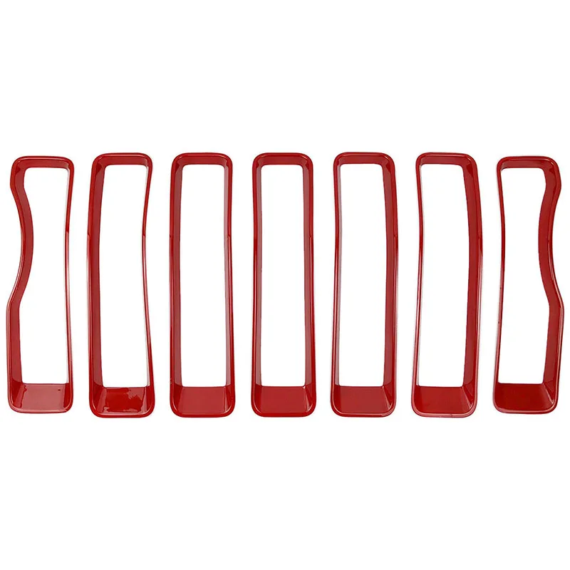 9 шт красный спереди вставки для радиаторной решетки фары крышка отделка