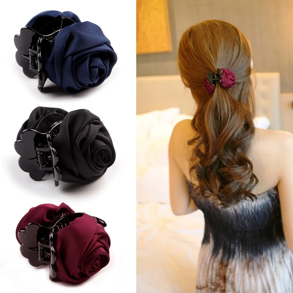 

Fashion Hair Clip Barrette Rose Hair Claws Clips Hair Crab Clamp Hairpin Headwear For Women Korean Hair Styling Accessorie