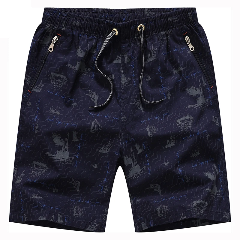 

Oversized men's shorts loose cotton beach pants summer quick-drying beach pants male printing 5 points pants