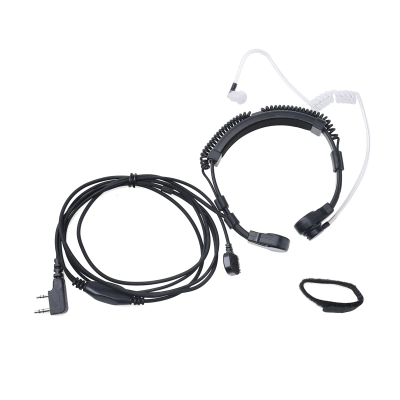 Flexible Throat Mic Microphone Covert Acoustic Tube Earpiece Headset for baofeng Kenwood headset TK Radio Walkie Talkie