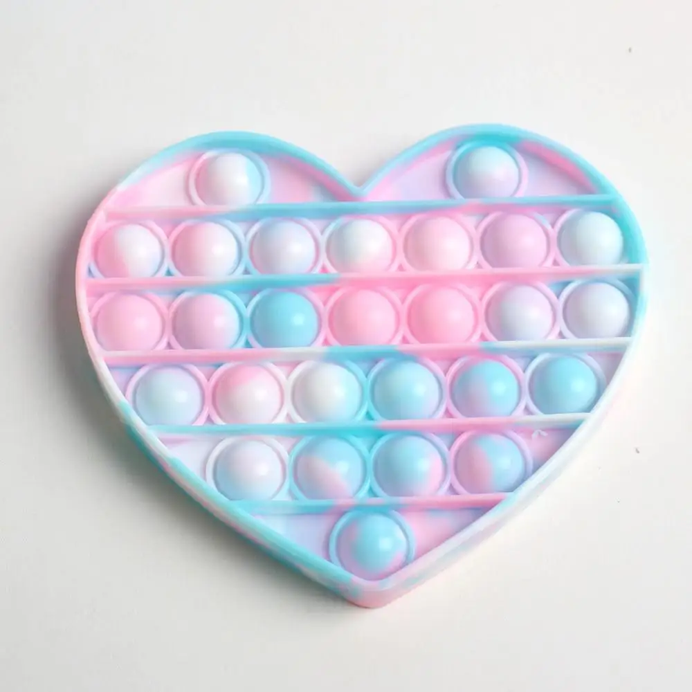 

Desktop Fun Ice Cream Shaped Push Bubble Silicone Reusable Toys Children Adult Stress Reliever Fidget Squeeze Board Game