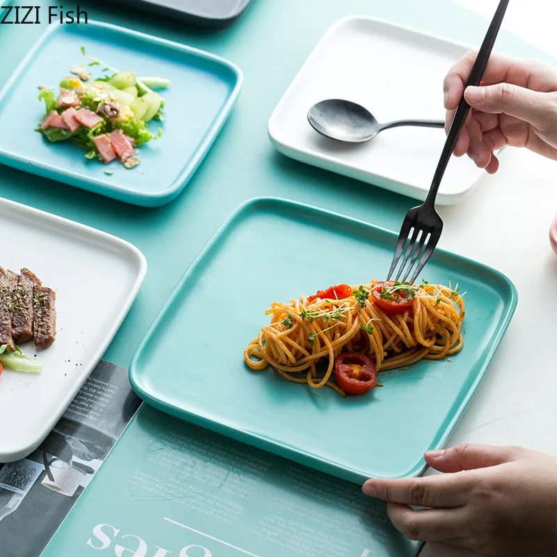 Керамическая тарелка для стейка в западном стиле тарелки из Китая домашняя