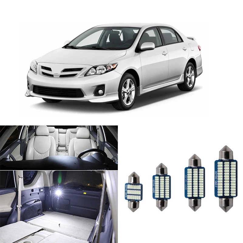 8 шт. Автомобиль светильник Canbus Белый светодиодный Подсветка салона комплект для