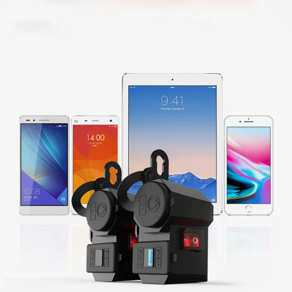 

USB 12V Motorcycle Waterproof Charger Cigarette Lighter Voltmeter Include