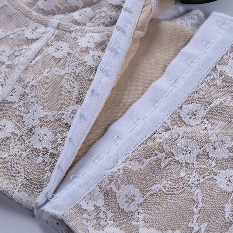 

Sexy Summer Lace Corset Top Black White V Neck Backless Busiter Crop Top 2021 Womens Camisole Tank Tops