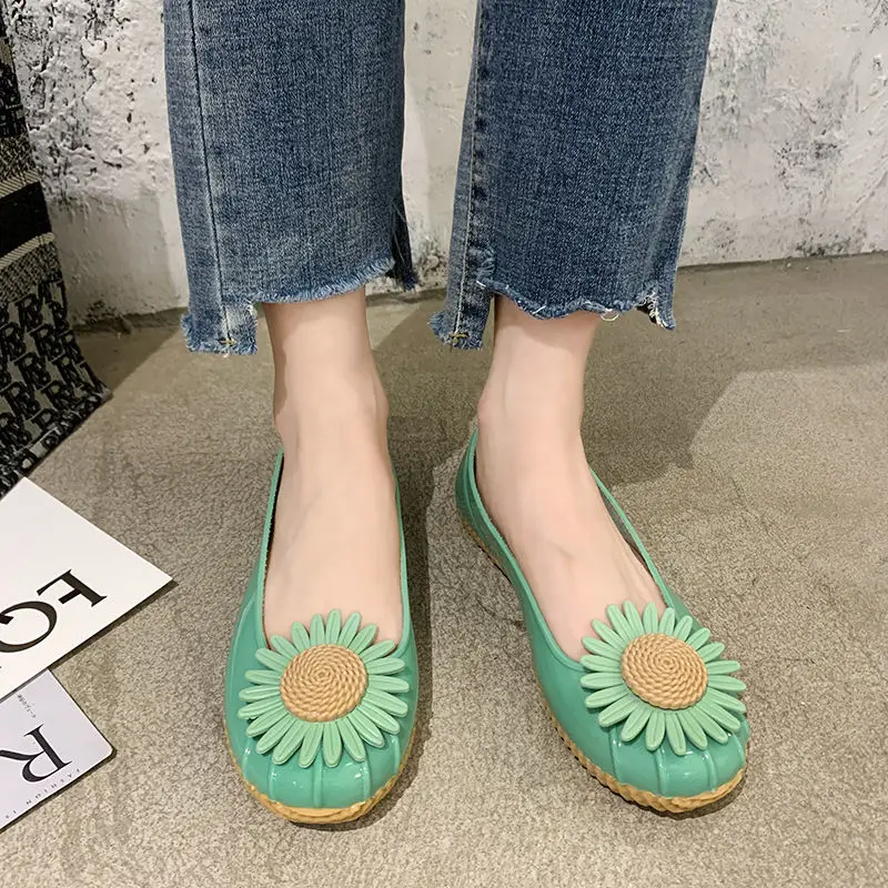 Обувь для дождя из 2021 Новая женская обувь на плоской подошве Сезон весна осень