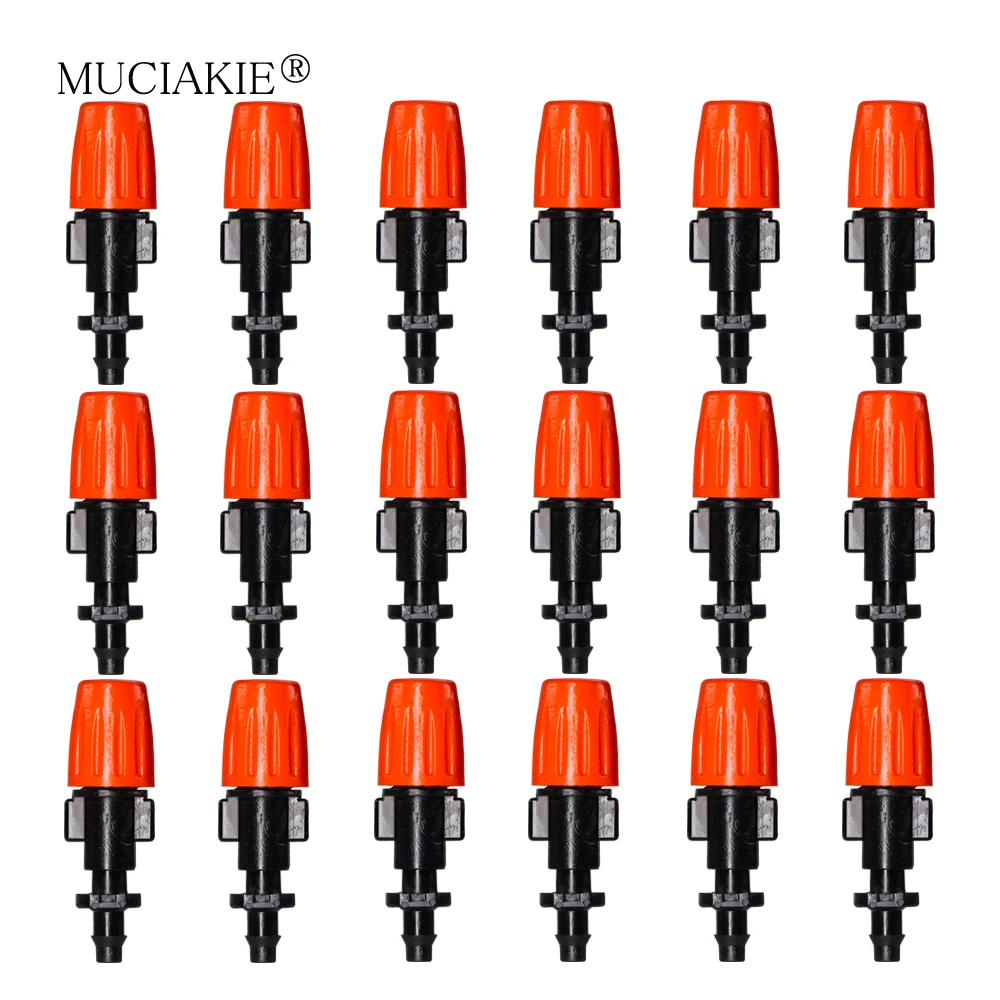 MUCIAKIE 20 шт. регулируемые садовые насадки для капельного орошения с микро головкой