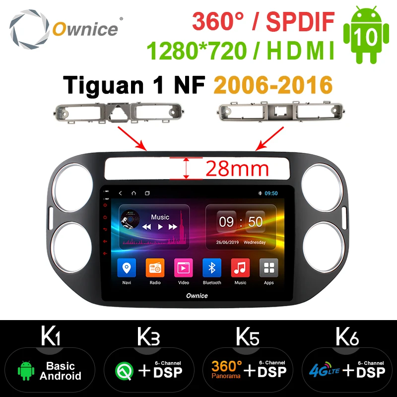 Ownice Android 10 0 Восьмиядерный автомобильный радиоприемник GPS Navi k3 k5 k6 для VW Volkswagen Tiguan 1