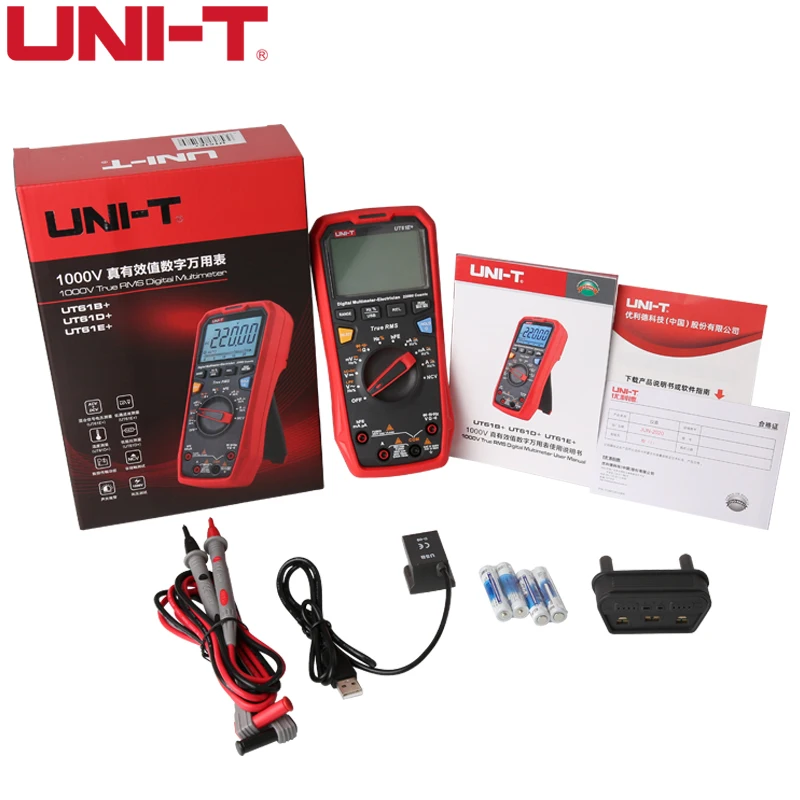 UNI-T Цифровой мультиметр UT61B UT61D UT61E Plus высокая точность 6000 отсчетов USB соединение