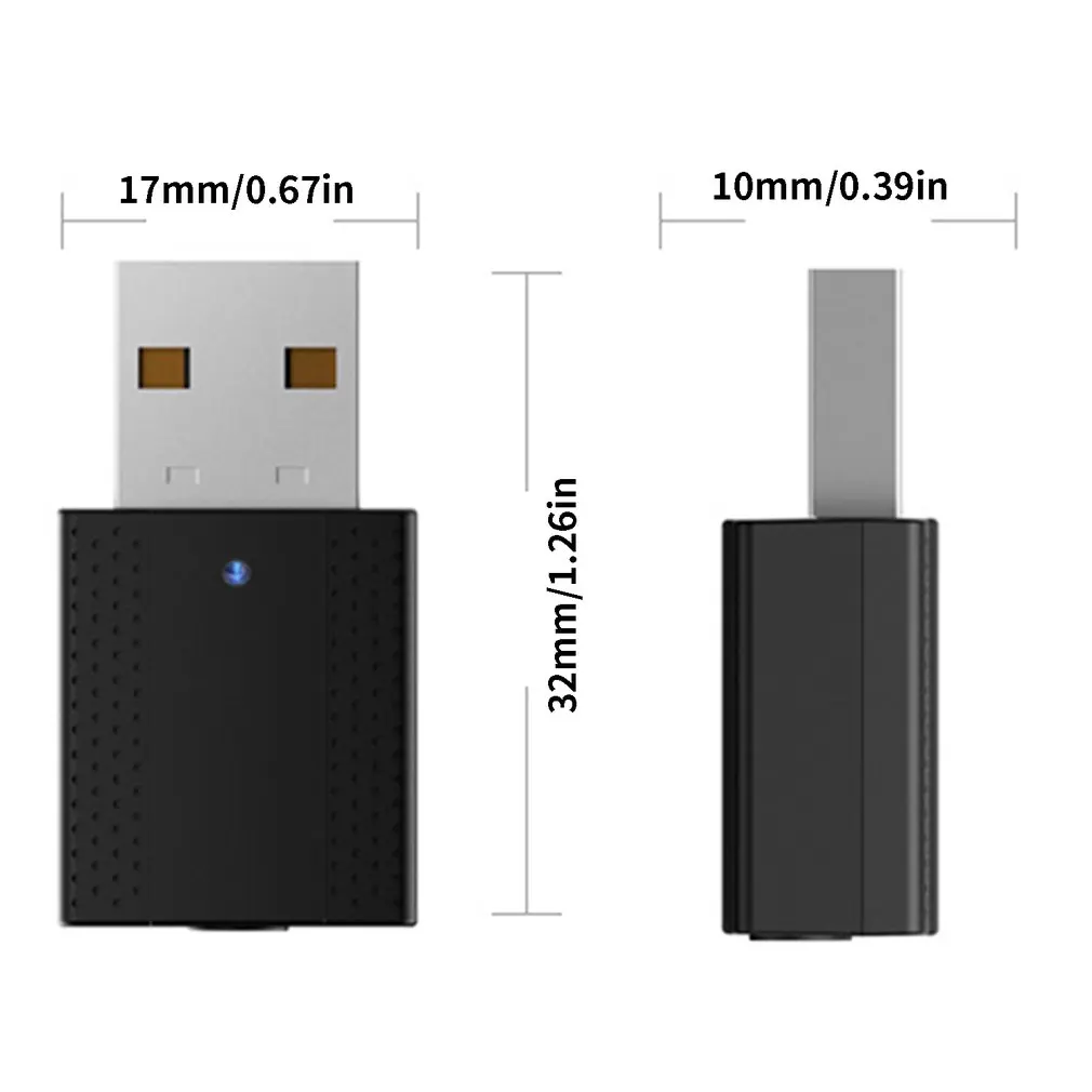 5.0 Bluetooth Transmitter Receiver Mini 3.5mm AUX Stereo Wireless Adapter For Car Audio TV |