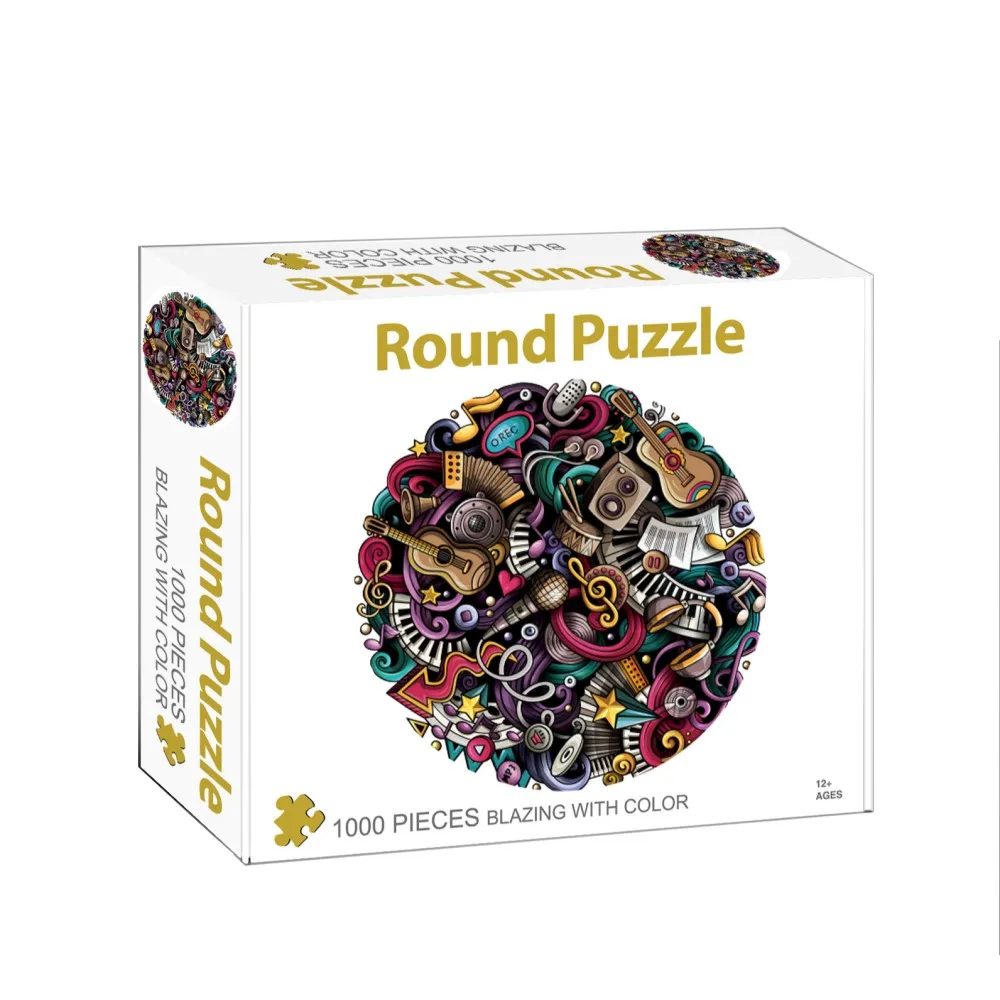 

3D Puzzle Round 1000 Pieces Jigsaw Puzzle for Adult Kids Educational Toy